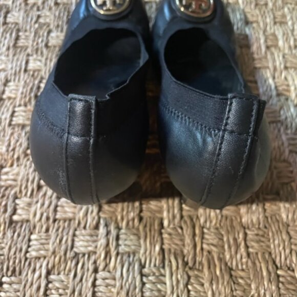 Tory Burch Caroline 2 wedge ballet on black nappa - Picture 6 of 8
